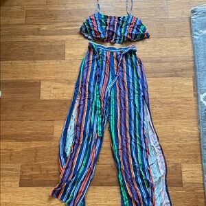 Striped Multicolor Women's Jumpsuit